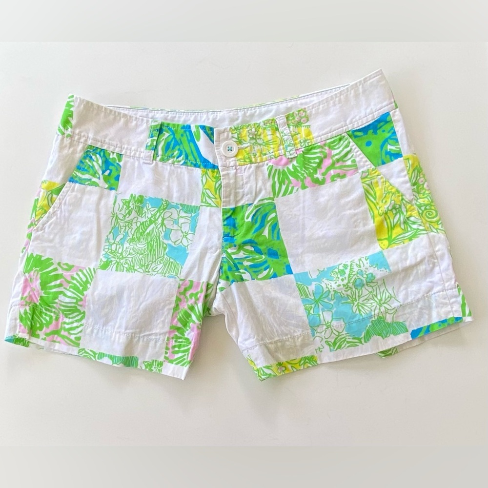 Lilly Pulitzer Callahan Patchwork Shorts, Cotton Shorts Sz: 6